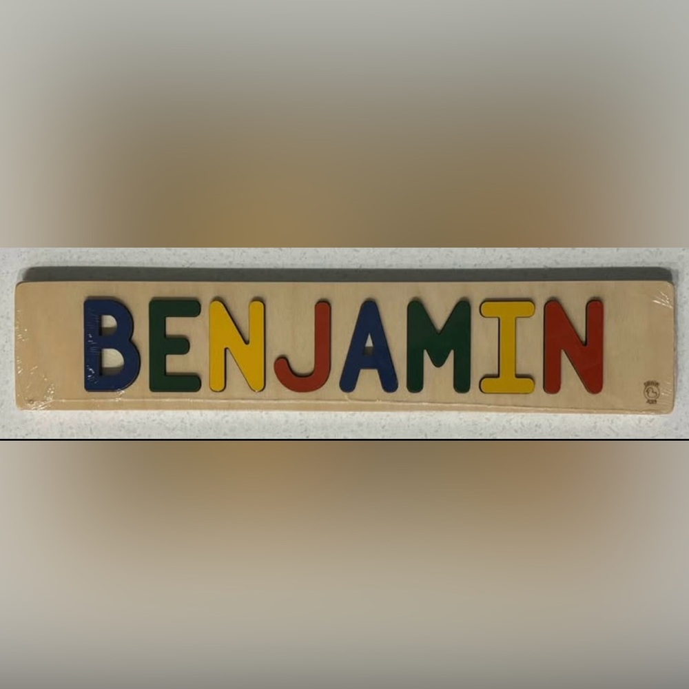 Benjamin - Personalized Wooden Name Puzzle